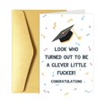 thumbnail image 2 of Greeting Card Set Funny Fish Graduation Card Fishing Punny Grad Card for Him Her Congratulations on Your Graduation Card You Are A Graduate Blank Card,Note Card,Folded Card,Decorative Card,Stationery, 2 of 6