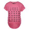 thumbnail image 1 of T-shirt de Maternité avec Calendrier, Compte à Rebours, Grossesse, Annonce de Bébé à Marquer (Rose Chiné) - TG, 1 of 3
