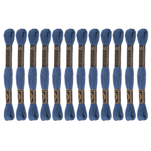 Unique Bargains Fil à Broder Bleu Foncé, 8 m - 12 Écheveaux
