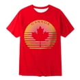 thumbnail image 5 of T-Shirts de la Fête du Canada Filles Drapeau Canadien Col Rond Manches Courtes T-Shirt Filles Fête Nationale Feuille d'Érable Imprimé Décontracté Fête du Canada T-Shirt Graphique Filles, 5 of 5