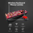 thumbnail image 2 of Mofii Sweet Keyboard Combo Mixed Color 2.4G Wireless Keyboard Set Circular Suspension Key for PC Laptop Light Brown, 2 of 7