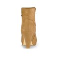 thumbnail image 2 of Unique Bargains Women's Zip Round Toe Heel Ankle Boots, 2 of 7