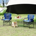 thumbnail image 4 of Chaise de Camping Pliante pour Adultes, Chaise de Réalisateur Portable pour Pelouse avec Table d'Appoint, Pochette de Rangement et Porte-Gobelet, Chaise d'Extérieur Robuste pour VR, Plage, Cour, Jardin, Terrasse, 2 Pcs, 4 of 6