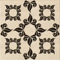 thumbnail image 1 of Ahgly Company Tapis d'Intérieur Lavable en Machine Carré Transitionnel Marron Café, 6 Pieds Carré, 1 of 7