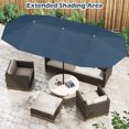 thumbnail image 4 of Gymax 13 FT Double-sided Patio Umbrella Outdoor Large Twin Size Umbrella Navy, 4 of 10