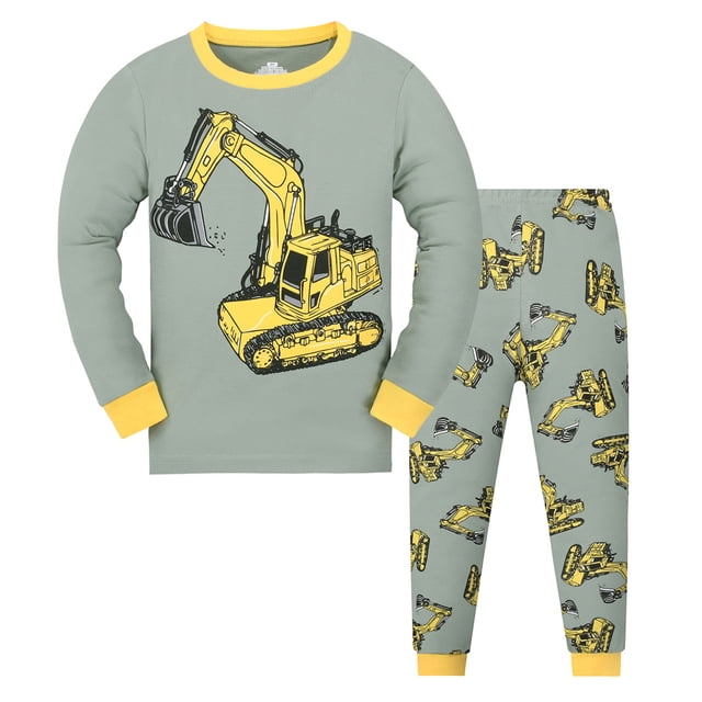MIASHUI Ensemble de Pyjama pour Petits Grands Garçons Filles, Pyjamas pour Enfants en Coton, Orange, 1-2 Ans