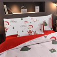 thumbnail image 2 of Christmas Tree Deer Santa Claus Printed Bedding Sets Quilt Cover Set No Comforter (White, King), 2 of 7