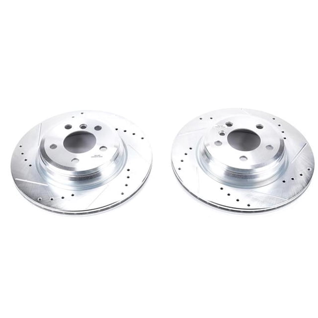 PowerStop EBR1414XPR Évolution Arrière Disques Percés et Rainurés pour BMW 328i 2016