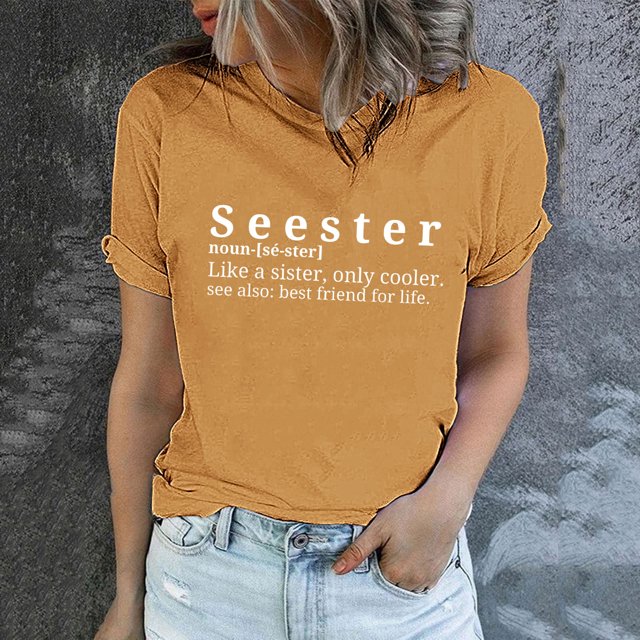 LSLJS Women's Funny Printed Pattern Casual Fashion Soild Color Short Sleeve Tops Blouse