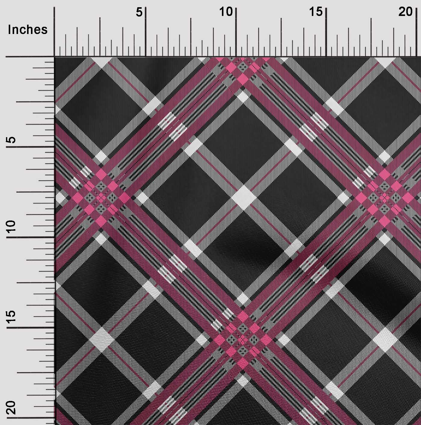 oneOone Georgette Viscose Fabric Tartan Check Print Fabric By The Yard 42 Inch Wide