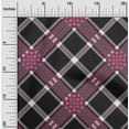 thumbnail image 1 of oneOone Viscose Jersey Fabric Tartan Check Print Fabric BTY 60 Inch Wide, 1 of 4