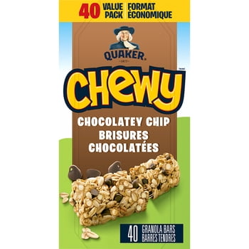 Quaker Chewy Chocolate Chips Granola Bars Variety Pack, 40 Granola bars