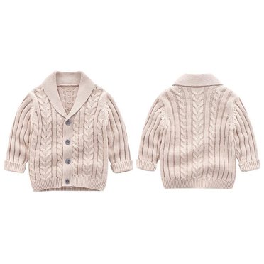 cfhntfmh Baby Girl Clothes Cable Knit Cardigan Sweater Toddler Long Sleeve Fall Winter Open Front Knit Sweaters