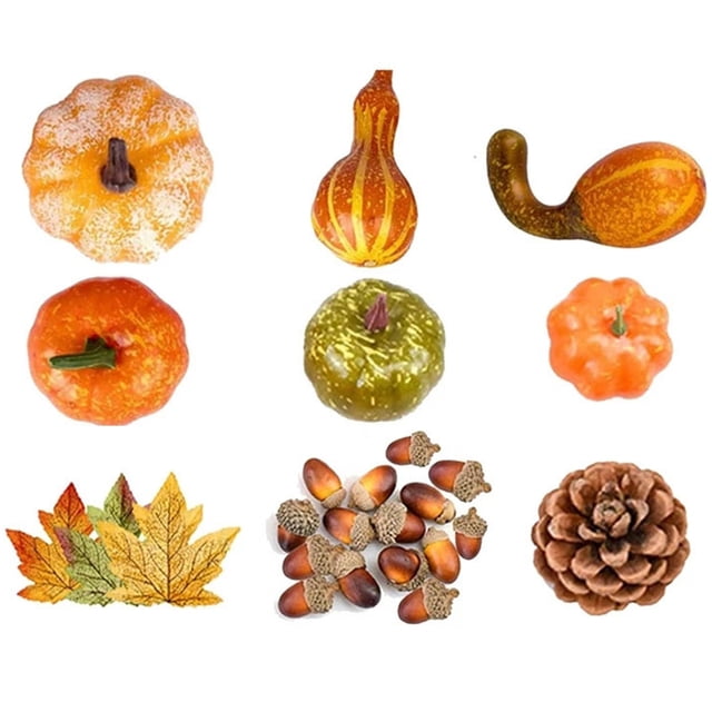 Ensemble de Citrouilles Artificielles Réalistes Fausses Citrouilles Décor pour l'Halloween