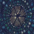 thumbnail image 1 of Ahgly Tapis d'Intérieur Carré à Motifs Bleus, 7 Pieds Carré, 1 of 6