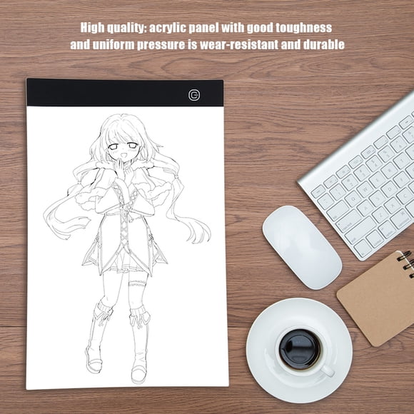 LED Drawing Board, Light Board Uniform Pressure Ultra-thin A4 Copy Board With USB Cable For Anime Schools