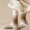 thumbnail image 3 of LckLvx Women's Winter Mid Tube Socks Thick Warm Home Socks Color Block Fleece Soft Crew Socks, 3 of 4