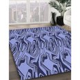 thumbnail image 3 of Ahgly Company Tapis Rectangulaire Lavable en Machine Intérieur Transitionnel Bleu, 6 Pieds x 9 Pieds, 3 of 7