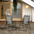 thumbnail image 2 of Outsunny Ensemble de 2 Chaises de Patio Pliantes, Chaises de Camping d'Extérieur, Gris, 2 of 10