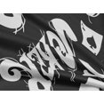 thumbnail image 4 of oneOone Rayon Dark Gray Fabric Joker & Poker Text Craft Projects Decor Fabric Printed By The Yard 56 Inch Wide, 4 of 5