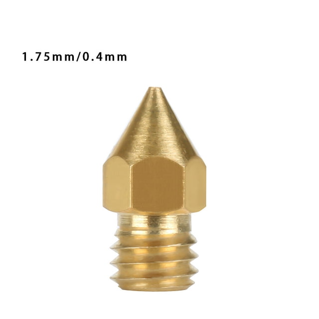 3D Printer Nozzle Brass Extrude Head nozzle firm Mini Portable Brass Nozzle Firm Printer Thread, 0.4mm/1.75mm
