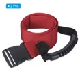 thumbnail image 3 of Unique Bargains Carrying Strap with Handle, 2 Pack Adjustable Nylon Belt for Moving Boxes Grocery Luggage, Red, 3 of 5