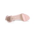 thumbnail image 4 of BLISSFUL STEP Women Buckle Block Heel Ankle Strap Open Toe Sandals Light Pink 10.5, 4 of 8