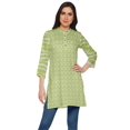 thumbnail image 1 of Moomaya Kurta Mini en Poly-Crêpe Tunique d'Été Kurtis Courts Imprimés pour Femmes, 1 of 5