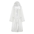 thumbnail image 1 of Esquirla Clear Raincoat Hooded Waterproof Windproof Jacket Button Closure Coat Raincoat - XL, 1 of 6