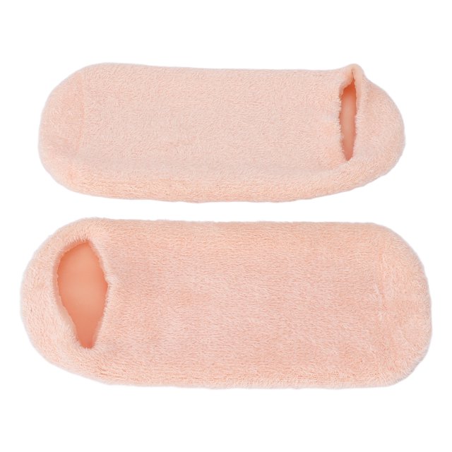 Gel Socks 2pcs Moisturizing Socks Repairing Rough Skin One Piece Design Essential Oil Gel Layer Reusable Sock For HomeOrange