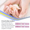 thumbnail image 4 of ruzhgo Length Coffin Fake Nail Scratch Resistant Press-on Fingernails Removable Trimble Nail Tip Adjustable Manicure Stickers Girls Type 1 Type 14, 4 of 6