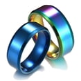 thumbnail image 1 of 1 Pc Ring Unisex Stainless Steel Mirror Lightweight Finger Ring for Wedding, 1 of 7