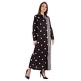 thumbnail image 2 of Bimba Robe Chemise Maxi Imprimée à Manches Longues pour Femmes, Coupe Ample Décontractée, Boutonnée, 2 of 7