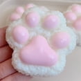 thumbnail image 4 of Pink Oversized Plush Stress Relief Toy Animal Paw Design Sensory Fidget Anxiety Reduction Hand Therapy Calming Companion Desk Accessory For All Ages, 4 of 8