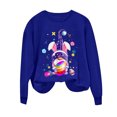 thumbnail image 2 of EGNMCR T-Shirts Imprimés de Pâques pour Femmes T-Shirts Graphiques pour Femmes T-Shirts pour Femmes Journée de Pâques Chandail à Capuchon Imprimé à Col Rond pour Femme Haut à Manches Longues T-Shirts pour Femmes, 2 of 3