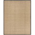 thumbnail image 3 of Safavieh Natural Fiber Collection NF114C Border Basketweave Seagrass Area Rug, 8' x 8' Square, Black, 3 of 6