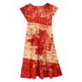 thumbnail image 5 of Robe Fille Enfant Tout-Petit Filles Fête du Canada Feuille d'Érable Drapeau Imprimé Manches Volantées Robe Florale Robe Fille Rouge 8 Ans-9 Ans, 5 of 5