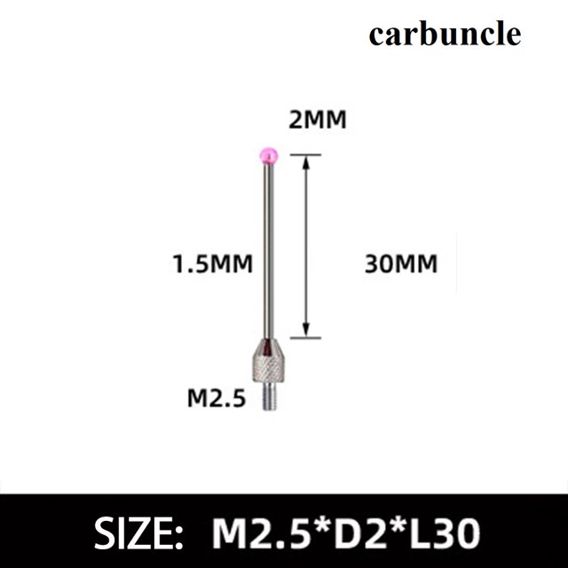 Sonde Indicateur Micromètre Filetage M2.5 Tête en Acier Tungstène 2mm