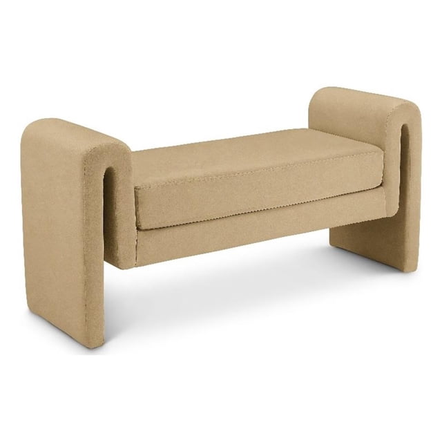 Meridian Furniture Stylus Banc en Velours Camel