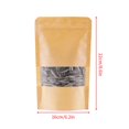thumbnail image 3 of Transemion 10pcs Snack Bags Kraft Paper Window Paper Window Candy Bags Sealing Portable Cookie Bread Pouches 16*22 1Set, 3 of 6