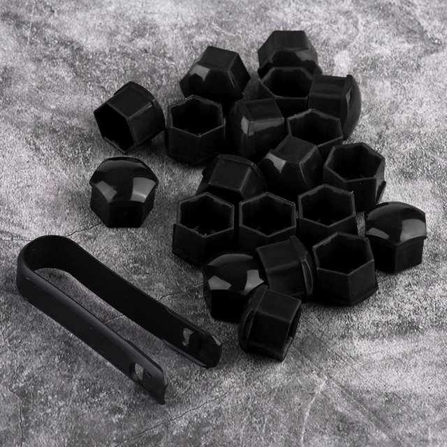 LAFGUR Acouto Car Hub Cover, 20PCS 21mm Nut Wheel Auto Hub Screw Protection Anti-theft Cover Cap