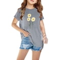 thumbnail image 1 of TopLLC Manches Courtes Col Rond Blouses & Chemises Chemises pour Enfants T-Shirt Graphique Manches Courtes Col Rond Crop Top pour 3-14 Ans Filles et Garçons T-Shirt Tee Blouse Fille, 1 of 4