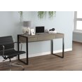thumbnail image 1 of Safdie & Co. Computer Desk 50L Dark Taupe 3 Drawers Black Metal, 1 of 4