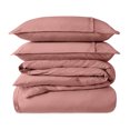 thumbnail image 2 of Bare Home Organic Cotton Duvet Cover Set, 300 Thread Count, Percale Weave, Full/Queen, Dusty Rose, 2 of 5