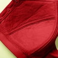 thumbnail image 4 of Wireless Bra for Women Pullover Bra Feature V-Neck Molded Bra Style W-1883 Red 3XL, 4 of 5