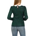 thumbnail image 3 of INSPIRE CHIC Chemise à Manches Longues Contrastées à Col Peter Pan pour Femme TG Vert, 3 of 7