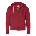 thumbnail image 1 of Independent Trading Co. Sweat à Capuche Léger Unisexe à Fermeture Éclair Complète, TP, Rouge, 1 of 1