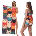 thumbnail image 1 of Foldable Beach Towel Printed Bath Towel All-in-one Beach Towel All-in-one Bag For Storage, 1 of 5