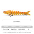 thumbnail image 1 of Biomimetic 8-Segment Fishing Lures: Sinking Wobblers for Bass Fishing!, 1 of 5