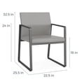 thumbnail image 2 of Fauteuil d'Invité pour Réception Salle d'Attente Soins de Santé / Acier Noir / Bleu, 2 of 7